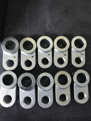 kualitas  Custom Made Forged Detent Pin Holder Parts in Q235 Steel with Galvanized Surface and +/-0.1mm Tolerance pabrik